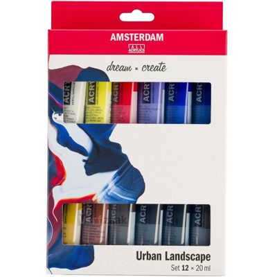Amsterdam Acrylverf - set 12 x 20 ml - Urban Landschap 8712079451233 Verf Amsterdam Acrylverf - set 12 x 20 ml - Urban Landschap 8712079451233 Verf