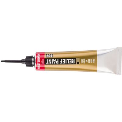 Amsterdam Relief Paint - 20 ml - Goud 801 8712079449117 Verf Amsterdam Relief Paint - 20 ml - Goud 801 8712079449117 Verf