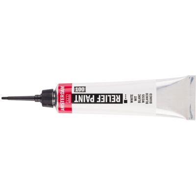 Amsterdam Relief Paint - 20 ml - Wit 100 8712079449049 Verf Amsterdam Relief Paint - 20 ml - Wit 100 8712079449049 Verf