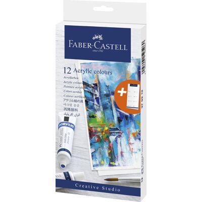 Faber Castell Acrylverf - set 12 x 20 ml 8901180792124 Verf Faber Castell Acrylverf - set 12 x 20 ml 8901180792124 Verf