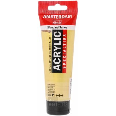 Amsterdam Acrylverf - 120 ml - Lichtgoud 802 8712079217525 Verf Amsterdam Acrylverf - 120 ml - Lichtgoud 802 8712079217525 Verf