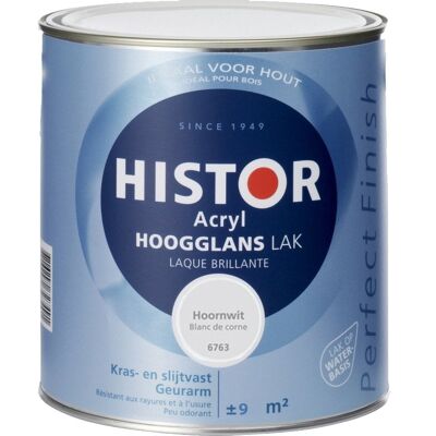 Histor Acryl Hoogglans Lak - Hoornwit Histor Acryl Hoogglans Lak - Hoornwit
