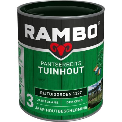 Rambo Pantserbeits Tuinhout Zijdeglans Dekkend - 750 ml Rijtuiggroen Rambo Pantserbeits Tuinhout Zijdeglans Dekkend - 750 ml Rijtuiggroen
