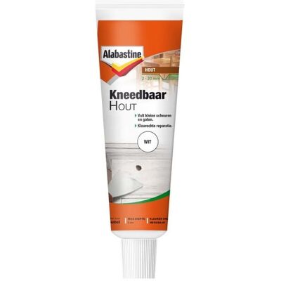 Alabastine Kneedbaar Hout - 75 gram Wit Alabastine Kneedbaar Hout - 75 gram Wit