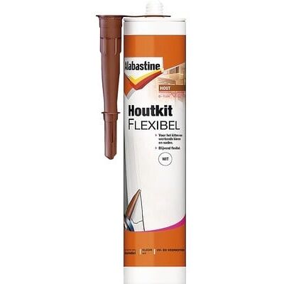 Alabastine Houtkit Flexibel - 300 ml Wit Alabastine Houtkit Flexibel - 300 ml Wit