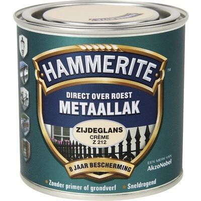 Hammerite Metaallak Direct over Roest Zijdeglans - Z212 Creme Hammerite Metaallak Direct over Roest Zijdeglans - Z212 Creme