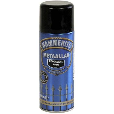 Hammerite Metaallak Direct over Roest Hoogglans Spuitbus - 400 ml S060 Zwart Hammerite Metaallak Direct over Roest Hoogglans Spuitbus - 400 ml S060 Zwart