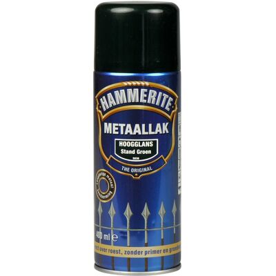 Hammerite Metaallak Direct over Roest Hoogglans Spuitbus - 400 ml S038 Standgroen Hammerite Metaallak Direct over Roest Hoogglans Spuitbus - 400 ml S038 Standgroen