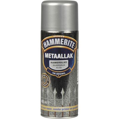 Hammerite Metaallak Direct over Roest Hamerslag Spuitbus - 400 ml H115 Zilvergrijs Hammerite Metaallak Direct over Roest Hamerslag Spuitbus - 400 ml H115 Zilvergrijs