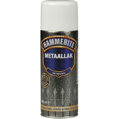 Hammerite Metaallak Direct over Roest Hamerslag Spuitbus - 400 ml H110 Wit Hammerite Metaallak Direct over Roest Hamerslag Spuitbus - 400 ml H110 Wit