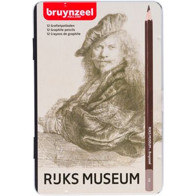 Bruynzeel Blik 12 Grafietpotloden - Rembrandt van Rijn 8712079413651 Verf Bruynzeel Blik 12 Grafietpotloden - Rembrandt van Rijn 8712079413651 Verf