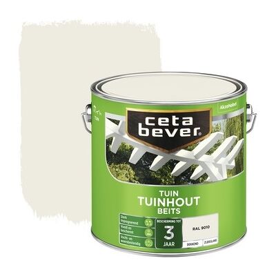 Cetabever Tuinhout Beits Dekkend Zijdeglans - RAL 9010 Cetabever Tuinhout Beits Dekkend Zijdeglans - RAL 9010
