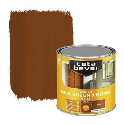 Cetabever Binnenbeits Deur Kozijn en Meubel Transparant Zijdeglans - Teak Cetabever Binnenbeits Deur Kozijn en Meubel Transparant Zijdeglans - Teak