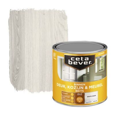 Cetabever Binnenbeits Deur Kozijn en Meubel Transparant Zijdeglans - White Wash Cetabever Binnenbeits Deur Kozijn en Meubel Transparant Zijdeglans - White Wash