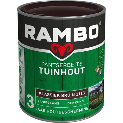 Rambo Pantserbeits Tuinhout Zijdeglans Dekkend - Klassiek bruin Rambo Pantserbeits Tuinhout Zijdeglans Dekkend - Klassiek bruin