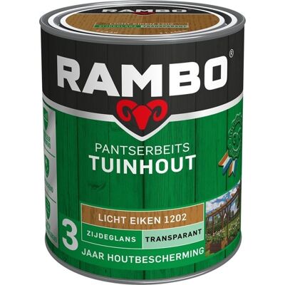 Rambo Pantserbeits Tuinhout Zijdeglans Transparant - Licht eiken Rambo Pantserbeits Tuinhout Zijdeglans Transparant - Licht eiken