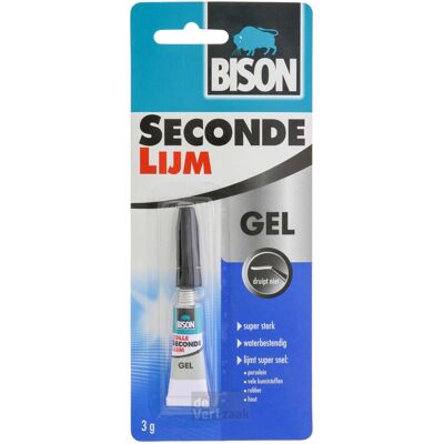 Bison Secondelijm gel 3gr Bison Secondelijm gel 3gr