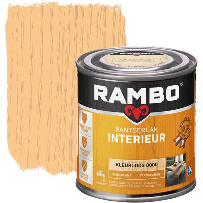Rambo Pantserlak Interieur Transparant Zijdeglans - Blank Rambo Pantserlak Interieur Transparant Zijdeglans - Blank
