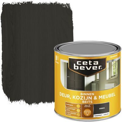 Cetabever Binnenbeits Deur Kozijn en Meubel Transparant Zijdeglans - Ebben Cetabever Binnenbeits Deur Kozijn en Meubel Transparant Zijdeglans - Ebben