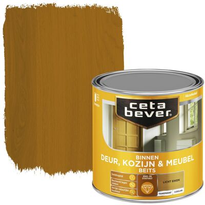 Cetabever Binnenbeits Deur Kozijn en Meubel Transparant Zijdeglans - Licht Eiken Cetabever Binnenbeits Deur Kozijn en Meubel Transparant Zijdeglans - Licht Eiken