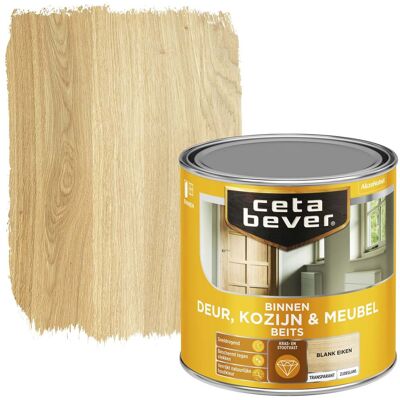 Cetabever Binnenbeits Deur Kozijn en Meubel Transparant Zijdeglans - Blank Eiken Cetabever Binnenbeits Deur Kozijn en Meubel Transparant Zijdeglans - Blank Eiken