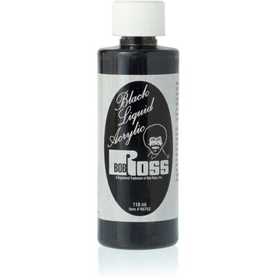 Bob Ross Liquid Acrylic Black - 118 ml 018918067527 Verf Bob Ross Liquid Acrylic Black - 118 ml 018918067527 Verf