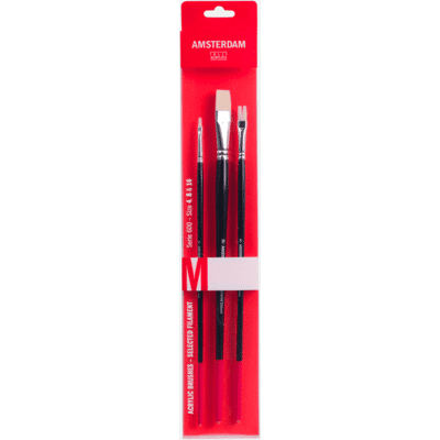 Amsterdam Platte Penselenset M 4-8-16 8712079367954 Verf Amsterdam Platte Penselenset M 4-8-16 8712079367954 Verf