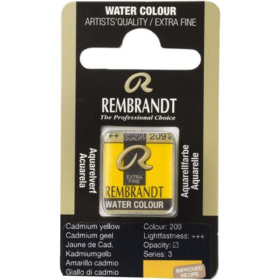 Rembrandt Aquarelverf - napje - Cadmiumgeel 209 8712079438999 Verf Rembrandt Aquarelverf - napje - Cadmiumgeel 209 8712079438999 Verf