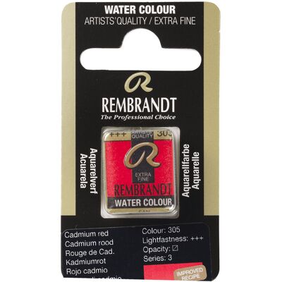Rembrandt Aquarelverf - napje - Cadmiumrood 305 8712079439064 Verf Rembrandt Aquarelverf - napje - Cadmiumrood 305 8712079439064 Verf