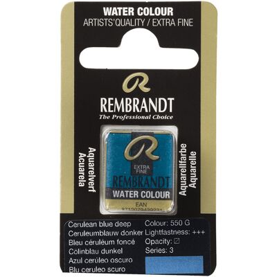 Rembrandt Aquarelverf - napje - Ceruleumblauw Donker 550 8712079439231 Verf Rembrandt Aquarelverf - napje - Ceruleumblauw Donker 550 8712079439231 Verf