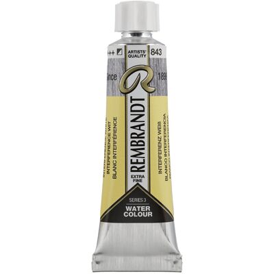 Rembrandt Aquarelverf - tube - Interference Wit 843 8712079437008 Verf Rembrandt Aquarelverf - tube - Interference Wit 843 8712079437008 Verf