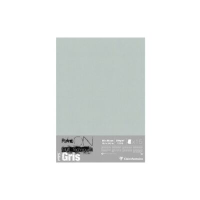 Clairefontaine PaintOn Mixed Media Papier - 250 gr - 50 x 65 cm - Grijs (losse vellen) 3329689758123 Verf Clairefontaine PaintOn Mixed Media Papier - 250 gr - 50 x 65 cm - Grijs (losse vellen) 3329689758123 Verf