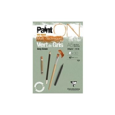 Clairefontaine PaintOn Mixed Media Papier - 250 gr - A2 - Grijs Groen 3329689757065 Verf Clairefontaine PaintOn Mixed Media Papier - 250 gr - A2 - Grijs Groen 3329689757065 Verf