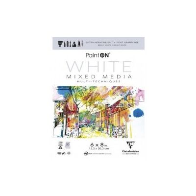 Clairefontaine PaintOn Mixed Media Pad - 250 gr - cm - Wit 3329689754804 Verf Clairefontaine PaintOn Mixed Media Pad - 250 gr - cm - Wit 3329689754804 Verf