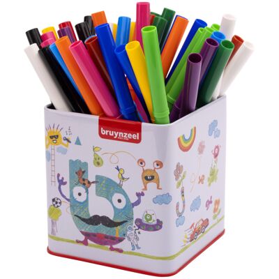Bruynzeel Super Point 28 viltstiften in blik 8712079412968 Verf Bruynzeel Super Point 28 viltstiften in blik 8712079412968 Verf