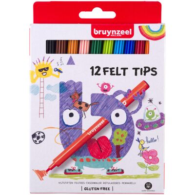 Bruynzeel Kids 12 viltstiften 8712079472955 Verf Bruynzeel Kids 12 viltstiften 8712079472955 Verf