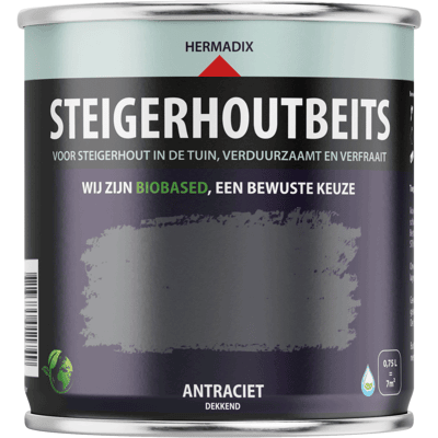 Hermadix Steigerhoutbeits - Antraciet Hermadix Steigerhoutbeits - Antraciet