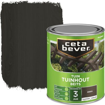 Cetabever Tuinhout Beits Transparant Zijdeglans - Ebben Cetabever Tuinhout Beits Transparant Zijdeglans - Ebben