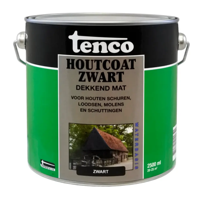 Tenco Houtcoat Zwart - Mat Waterbasis Tenco Houtcoat Zwart - Mat Waterbasis