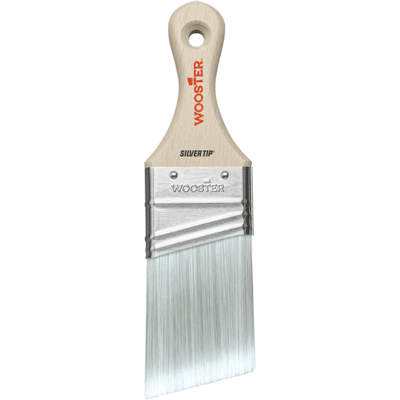 Wooster Silver Tip Short Handle Angle 071497171436 Verf Wooster Silver Tip Short Handle Angle 071497171436 Verf
