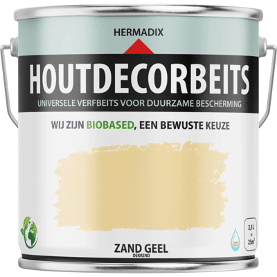 Hermadix Houtdecor Verfbeits - Zand Geel Hermadix Houtdecor Verfbeits - Zand Geel
