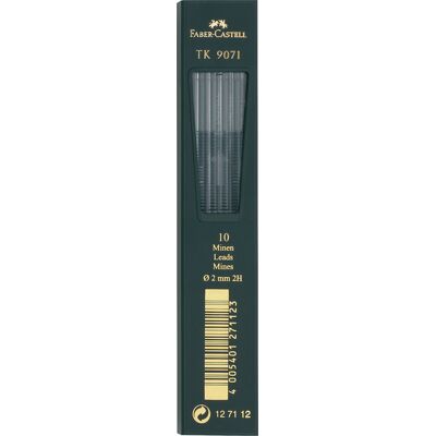 Faber Castell Navulling Vulpotlood - 2,0 mm - 2H 4005401271123 Verf Faber Castell Navulling Vulpotlood - 2,0 mm - 2H 4005401271123 Verf