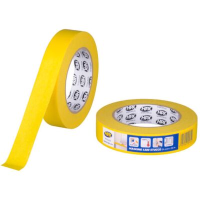 HPX Masking Tape 4300 Stucco Afplakband - Geel 5407004564838 Verf HPX Masking Tape 4300 Stucco Afplakband - Geel 5407004564838 Verf