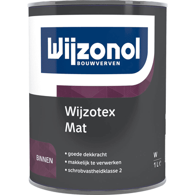 Wijzonol Wijzotex Mat - 1 Liter - Wit / Kleur 8712952061719 Verf Wijzonol Wijzotex Mat - 1 Liter - Wit / Kleur 8712952061719 Verf