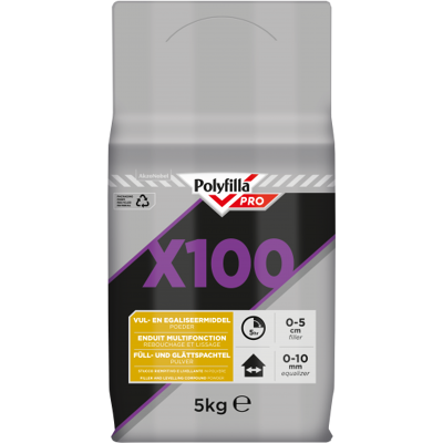 Polyfilla Pro X100 Vul- en Egaliseermiddel Polyfilla Pro X100 Vul- en Egaliseermiddel