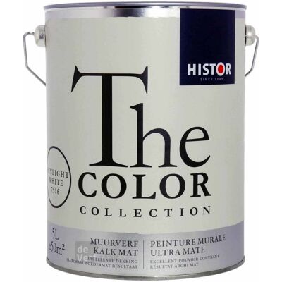 Histor The Color Collection Muurverf Kalkmat - Sunlight White 2.5 liter 8716242752875 Histor Muurverf Histor The Color Collection Muurverf Kalkmat - Sunlight White 2.5 liter 8716242752875 Histor Muurverf