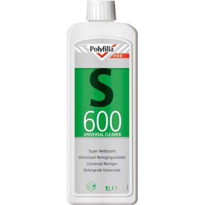 Polyfilla Pro S600 Universeel Reinigingsmiddel - 1 liter 8710839655105 Verf Polyfilla Pro S600 Universeel Reinigingsmiddel - 1 liter 8710839655105 Verf