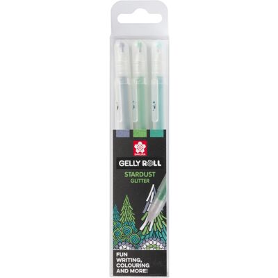 Sakura Gelly Roll Stardust - set van 3 - Forest 8712079395780 Verf Sakura Gelly Roll Stardust - set van 3 - Forest 8712079395780 Verf