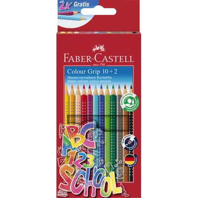 Faber Castell Grip 2001 Kleurpotloden - promo set 10 + 2 4005402015405 Verf Faber Castell Grip 2001 Kleurpotloden - promo set 10 + 2 4005402015405 Verf
