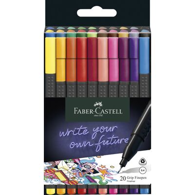 Faber Castell Fineliner Grip - set 20 stuks 4005401516200 Verf Faber Castell Fineliner Grip - set 20 stuks 4005401516200 Verf